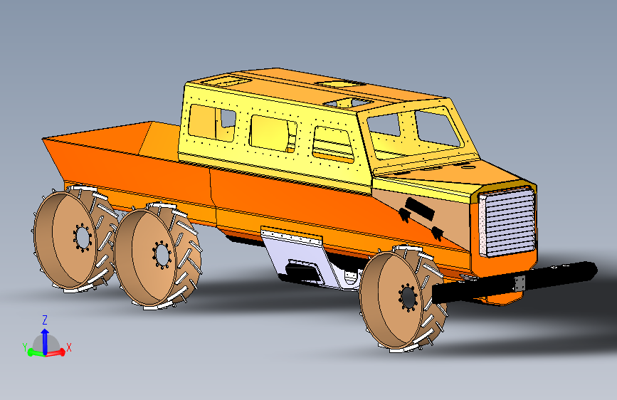 solidworks 地雷防护车