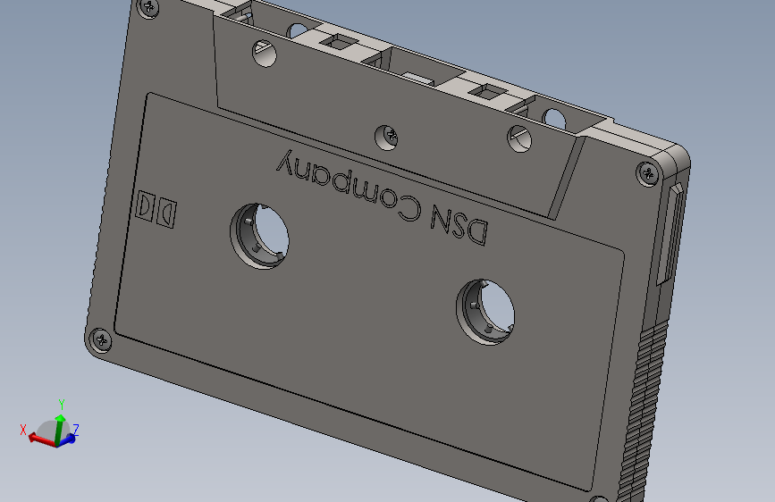 solidworks 卡型磁带盒