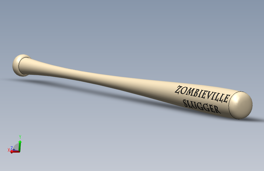 solidworks 棒球棒
