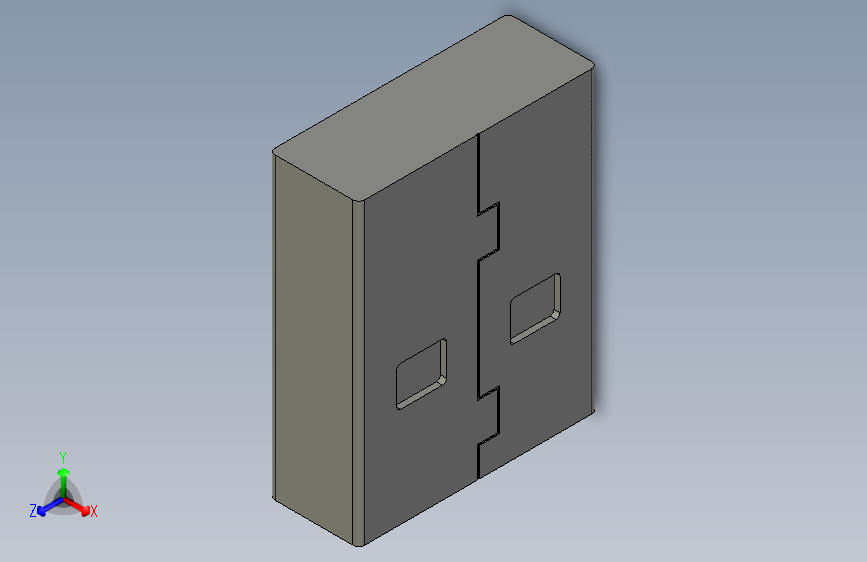 proe USB头3D模型