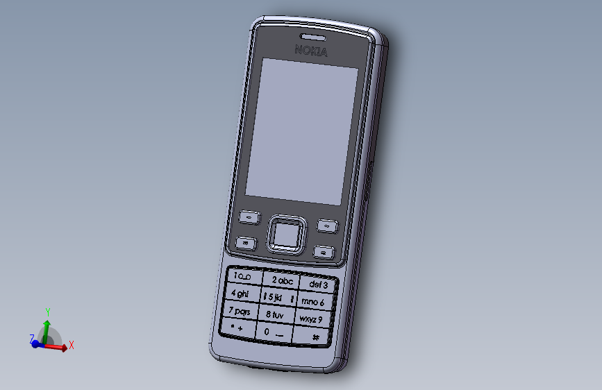solidworks 诺基亚6300手机模型