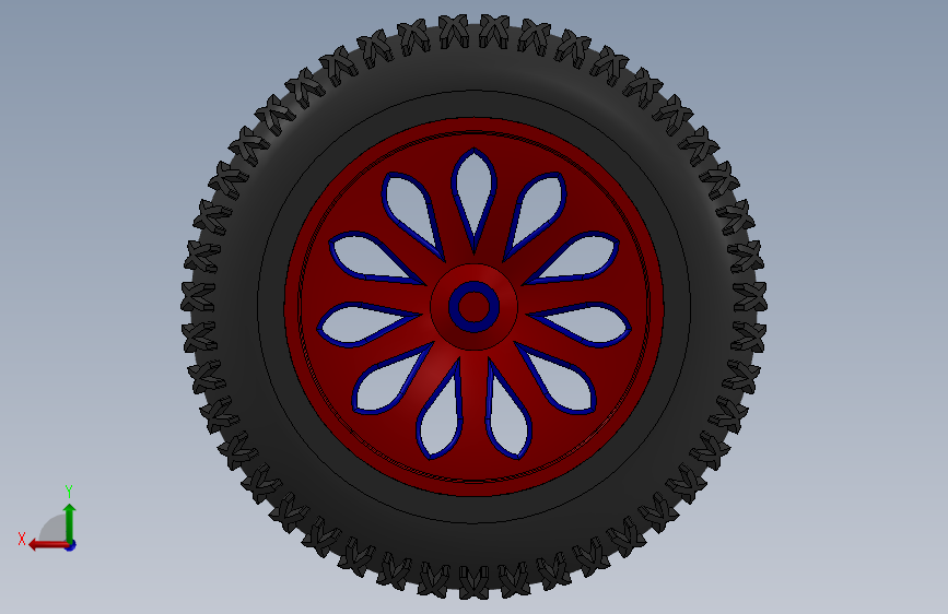 solidworks 轮胎设计 背面视图