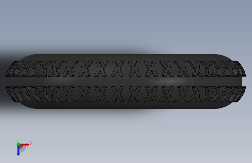 solidworks 轮胎设计 俯视图