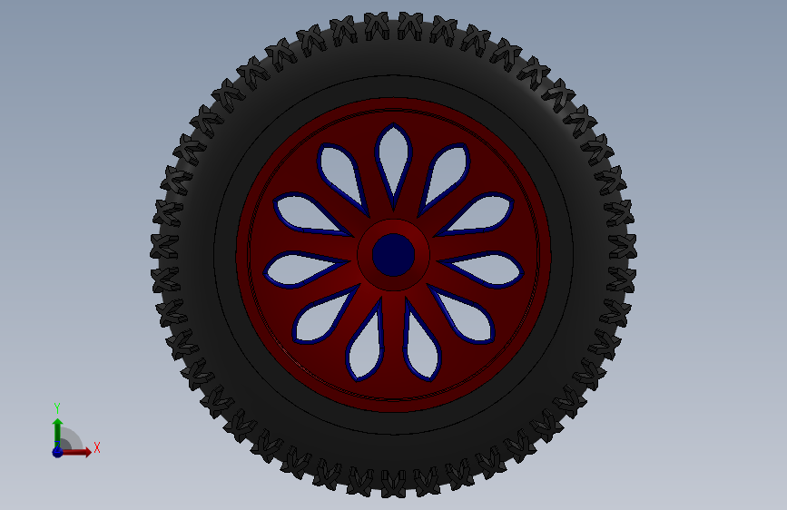 solidworks 轮胎设计 正面视图