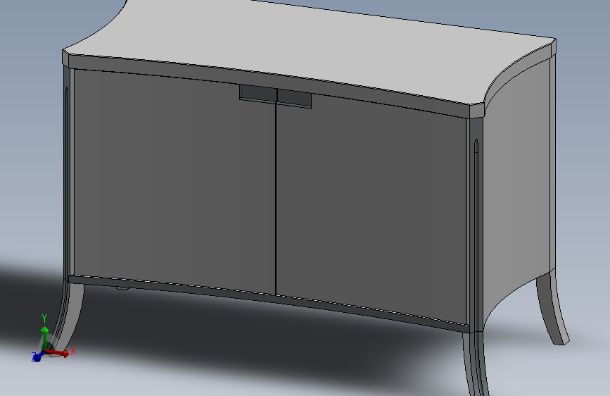实木衣柜3D模型