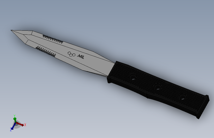 solidworks 匕首3D模型