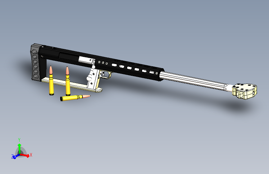 SOLIDWORKS 巴雷特狙击枪