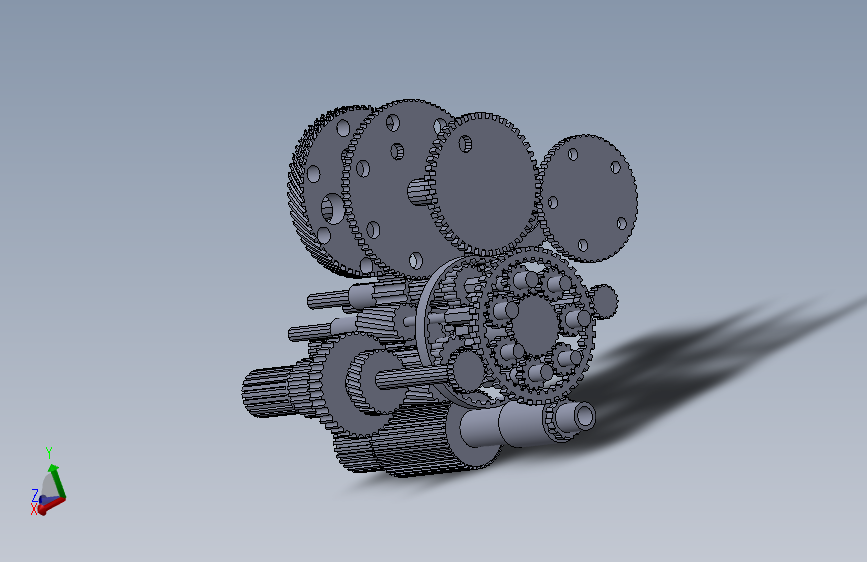 solidworks 减速箱内部结构图