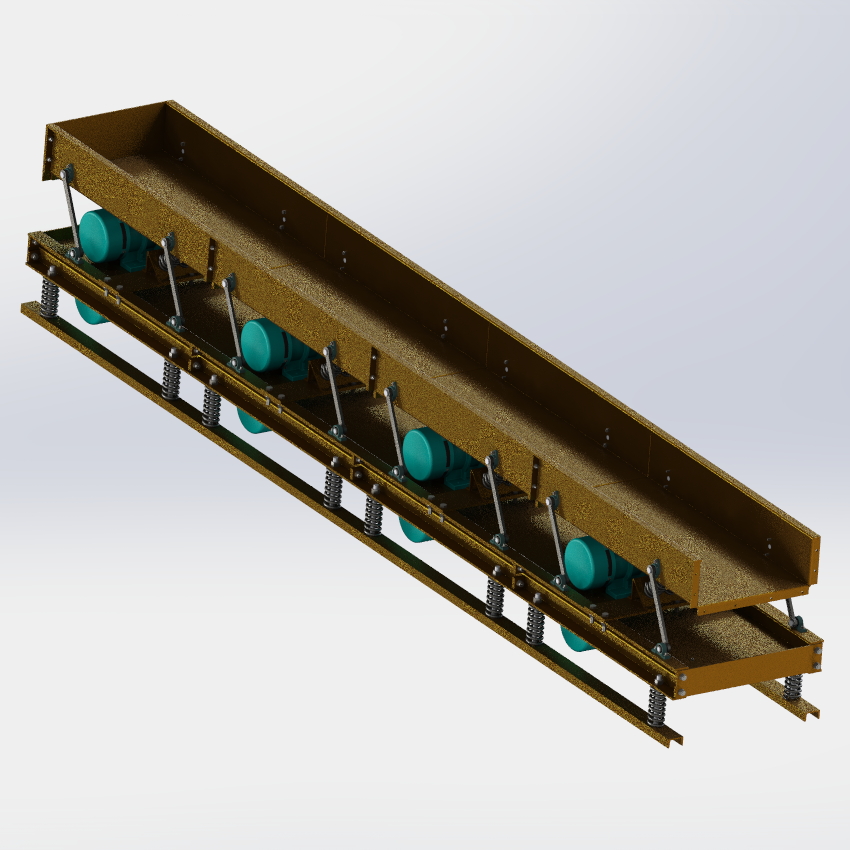 一套激振式振动输送机设计