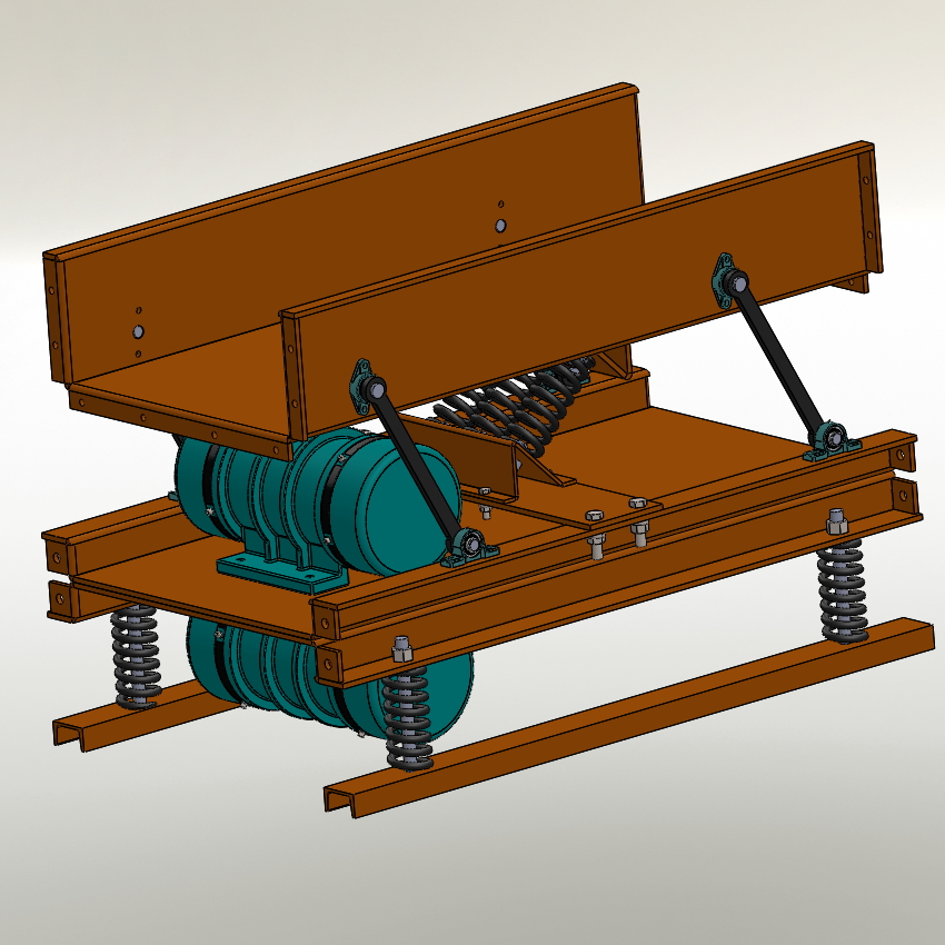 一套激振式振动输送机设计