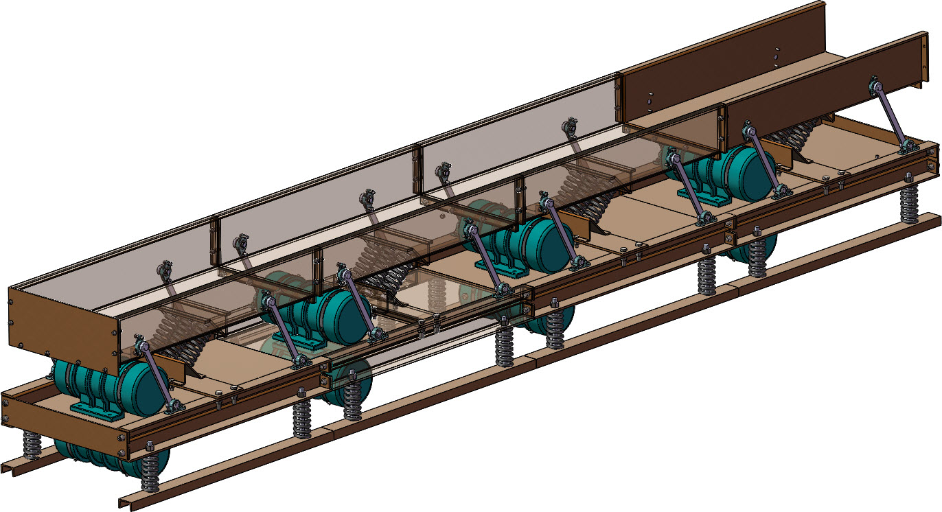 一套激振式振动输送机设计
