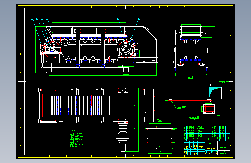 BWJ800X2880板式　给料机　CAD　全套图