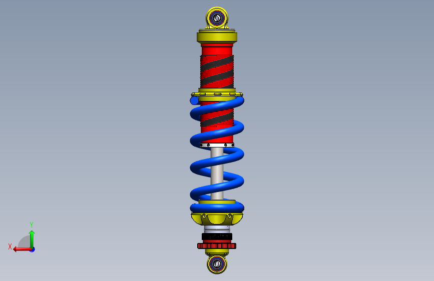 完整的筒式减振器SW201_SOLIDWORKS 2015_模型图纸下载 – 懒石网