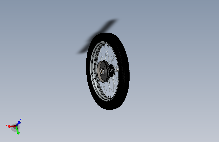 摩托车前轮3d模型