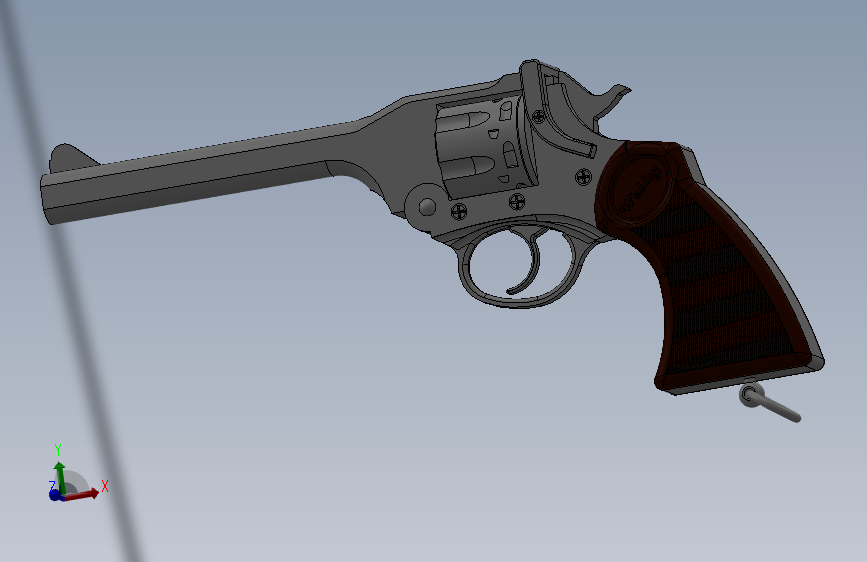 solidworks 威伯利-斯科特左轮手枪