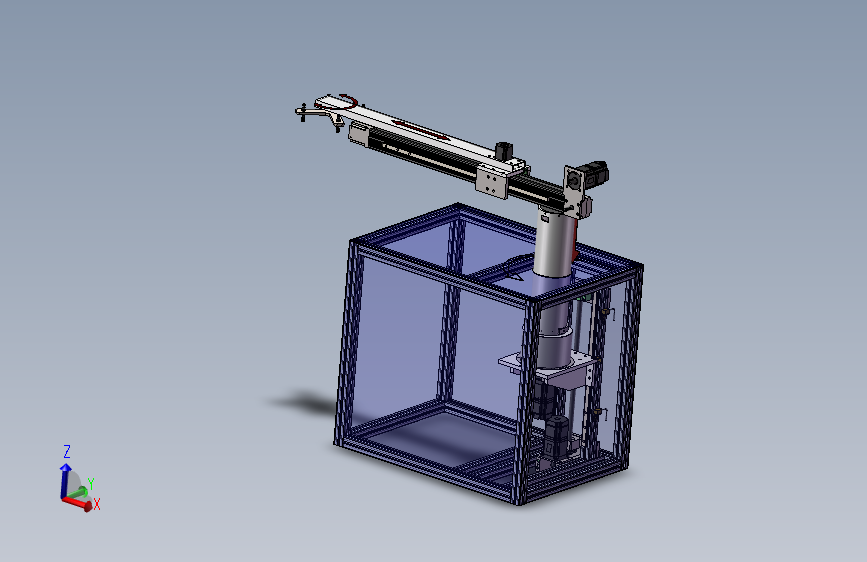 伺服四轴冲压机械手摆臂机器人油压机冲床取料机械手3d图纸