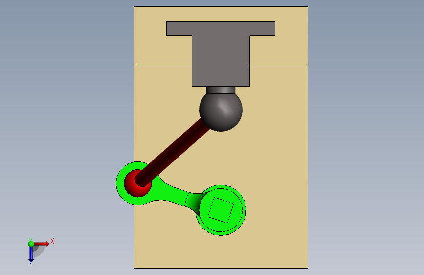 3D四连杆 俯视图