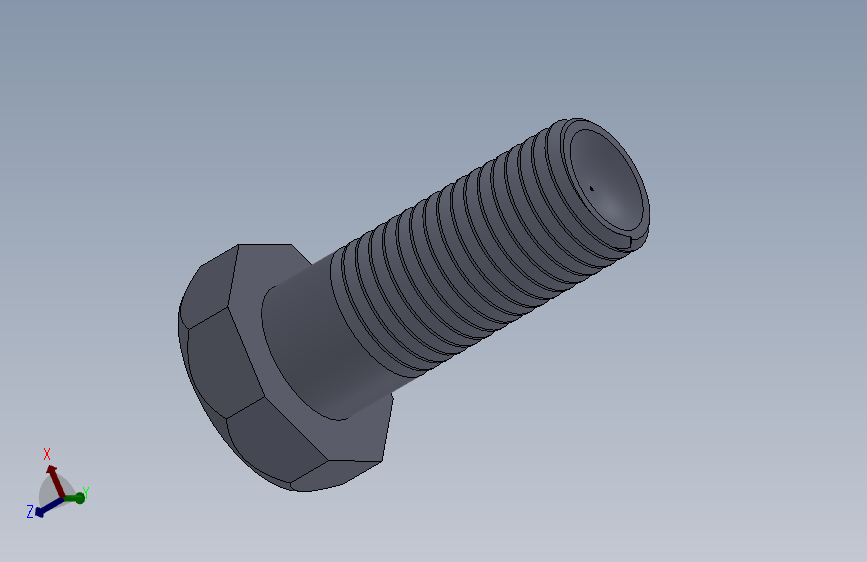 solidworks 外六角螺栓3D模型
