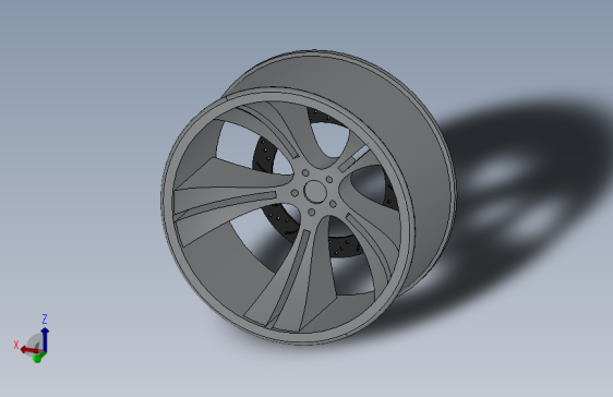 运动车的车轮3D模型
