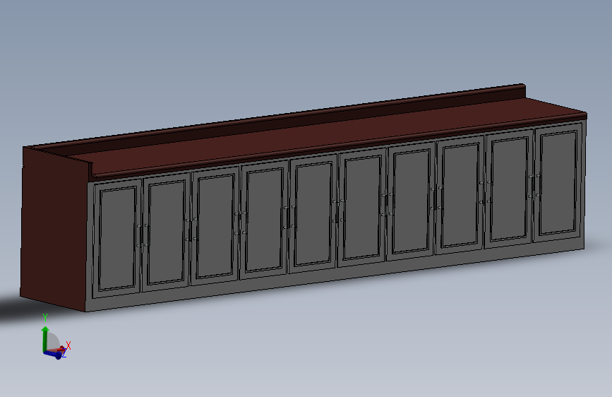 SolidWorks柜台的橱柜