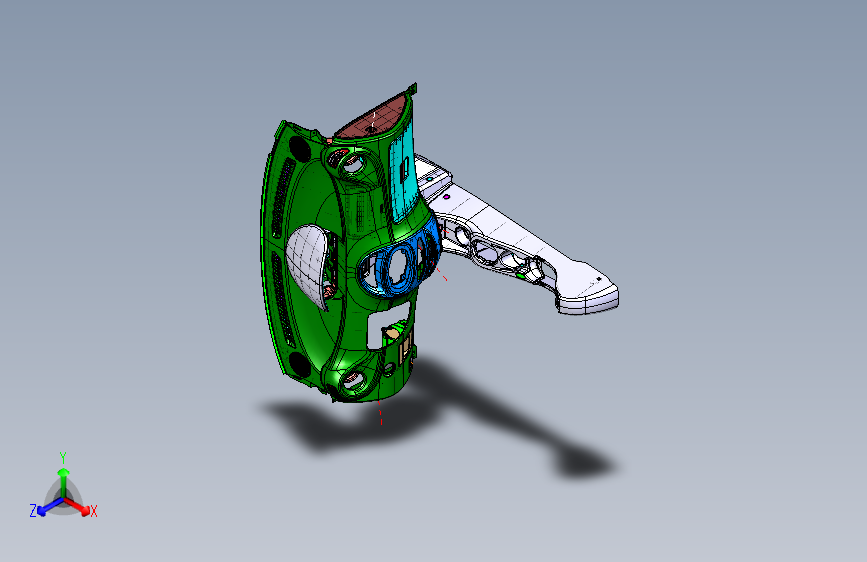 某车型主副仪表板3D模型catia