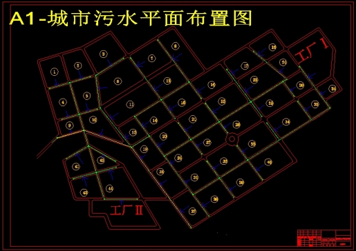 某城镇排水管网初步设计（含CAD图纸+说明书）