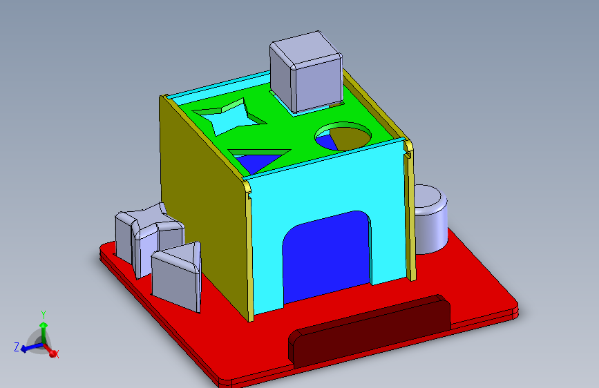 solidworks 木制儿童玩具设计