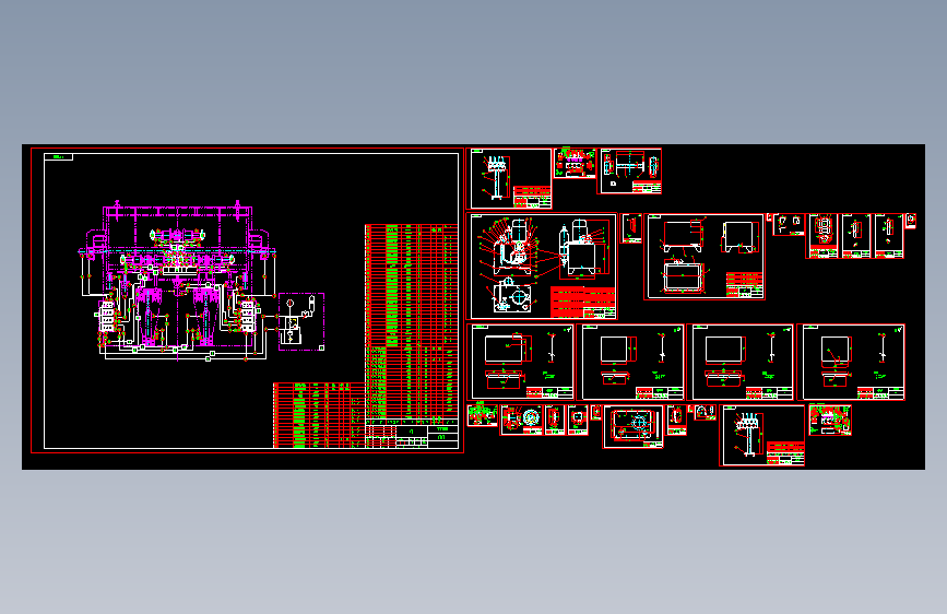 覆膜机液压系统CAD