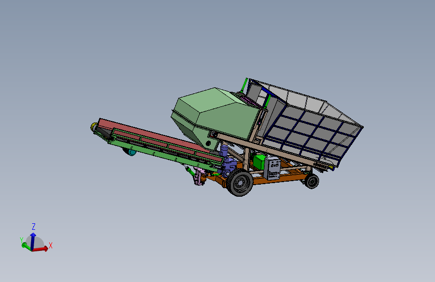 ZDH-GC-001 煤仓填料机3D模型图纸