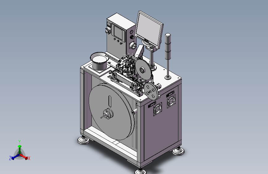 高速SMD编带设备包装机 3D模型（ProE_Creo.Elements设计，提供step(stp)_Asm_Prt文件2