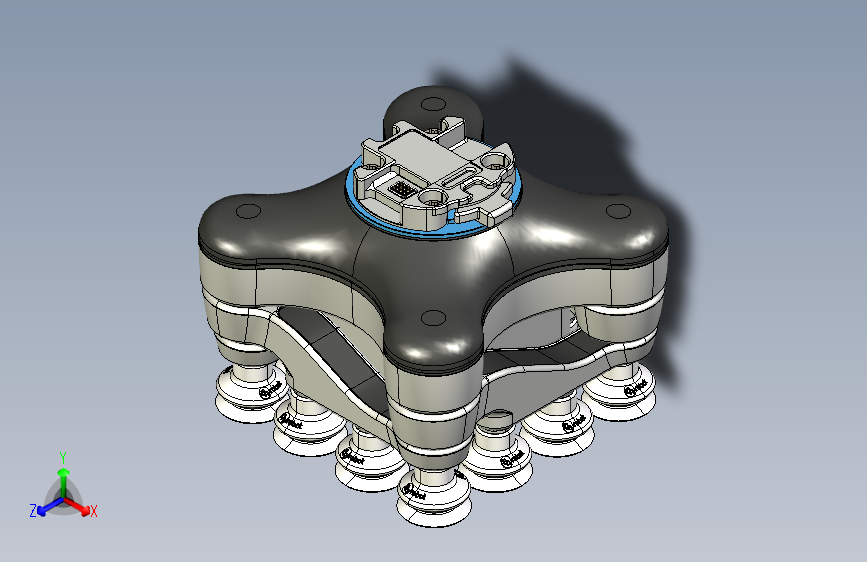 Onrobot VG10真空夹持器真空夹爪3D数模图纸 STEP格式 主视图