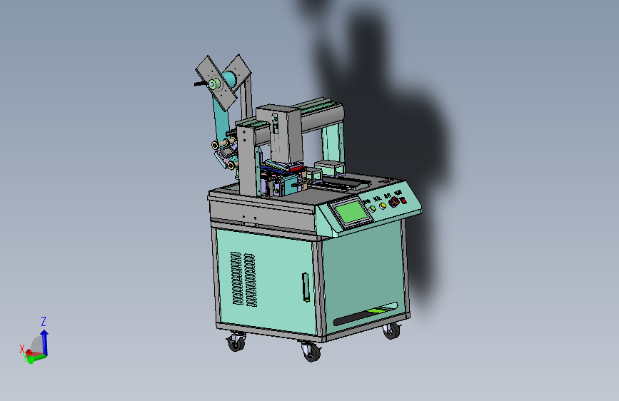 半自动化手工贴合机、桌面型贴标机 3D模型（SolidWorks设计，提供step(stp)_x_t文件）