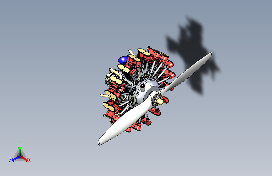 2_Olsryd9缸星型赖特的J-5旋风发动机