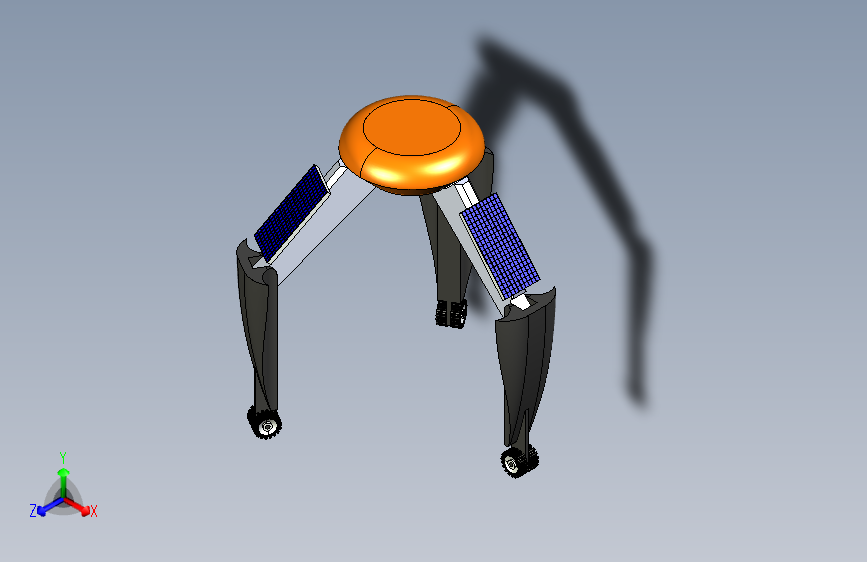 triarm-gantry太阳能三足月球车3D数模图纸 STEP IGS格式