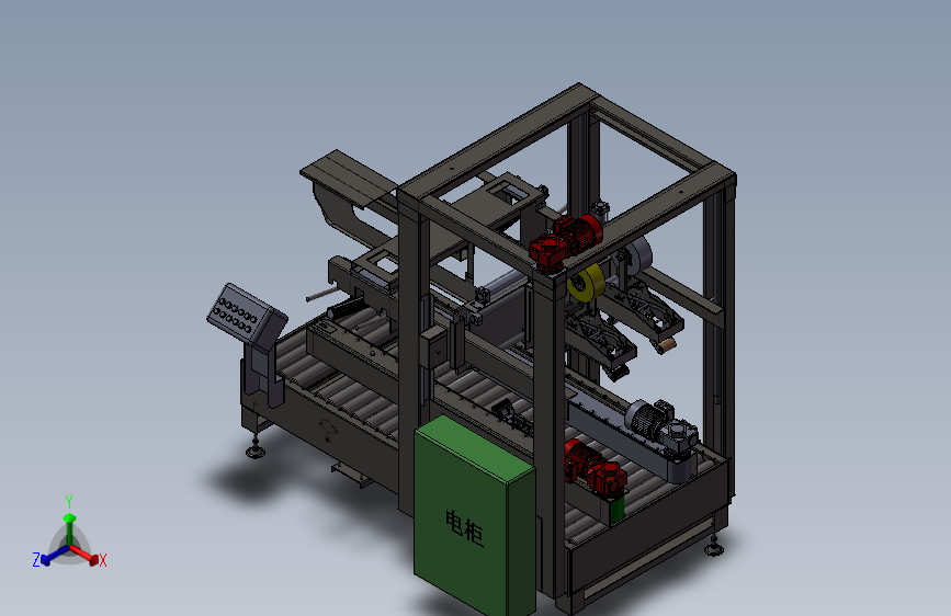 全自动封箱机3D图纸 K495