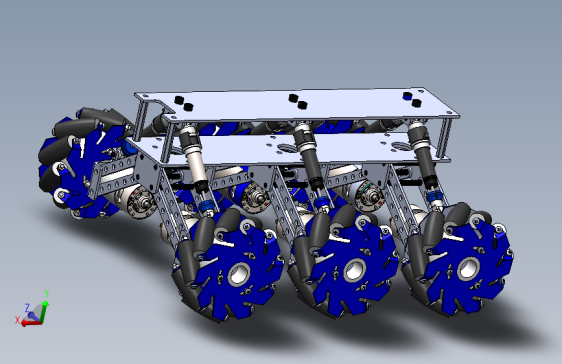 DIY Ardupilot全地形六轮麦克纳姆轮车3D模型图纸 Solidworks设计