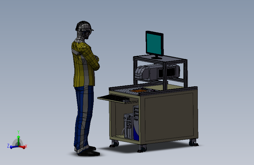 光纤激光打标机3D图纸H215