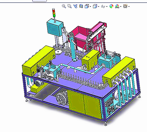 链条循环式钢管喷涂机3D图纸pore K766 H587自动化设备3D图纸3D模型