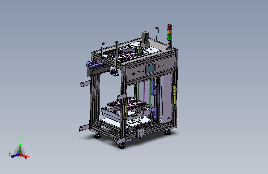 E103 转盘式多工站多轴同步双面锁螺SW原档_SOLIDWORKS 2014_模型图纸下载 – 懒石网