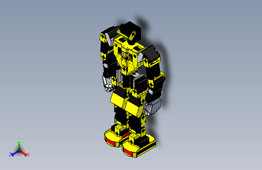 Robonova人形机器人结构模型3D图纸 STEP格式