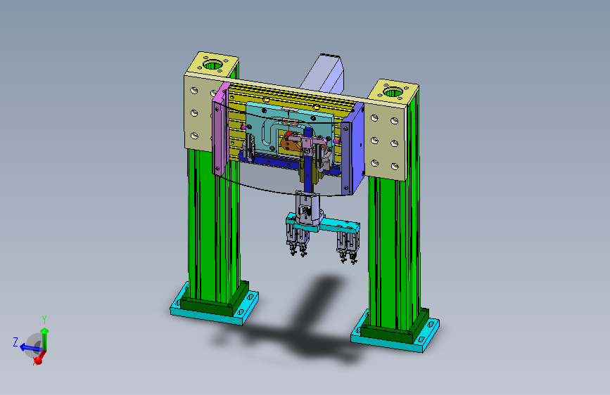 N型凸轮轨迹移载搬运机构3D图纸 Solidworks设计