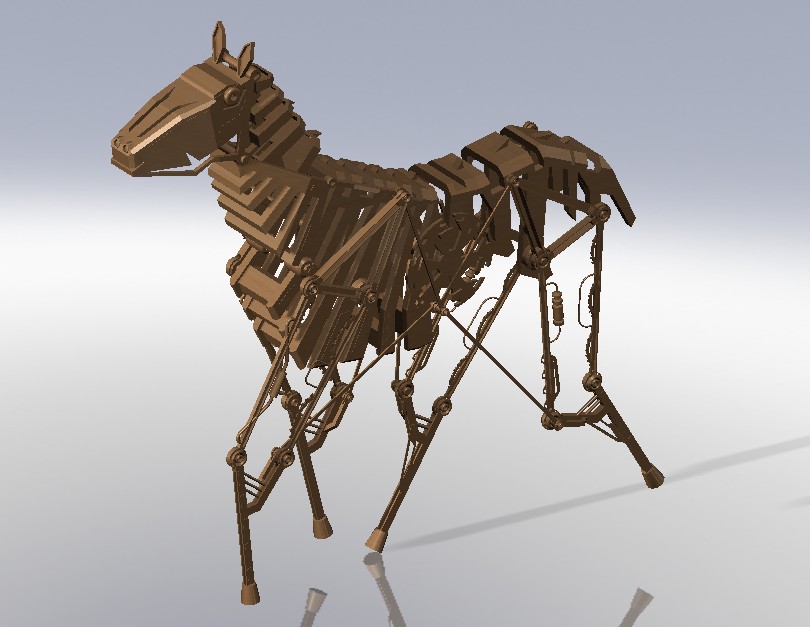 木牛流马（机械马）模型3D图纸 Solidworks设计 (1)