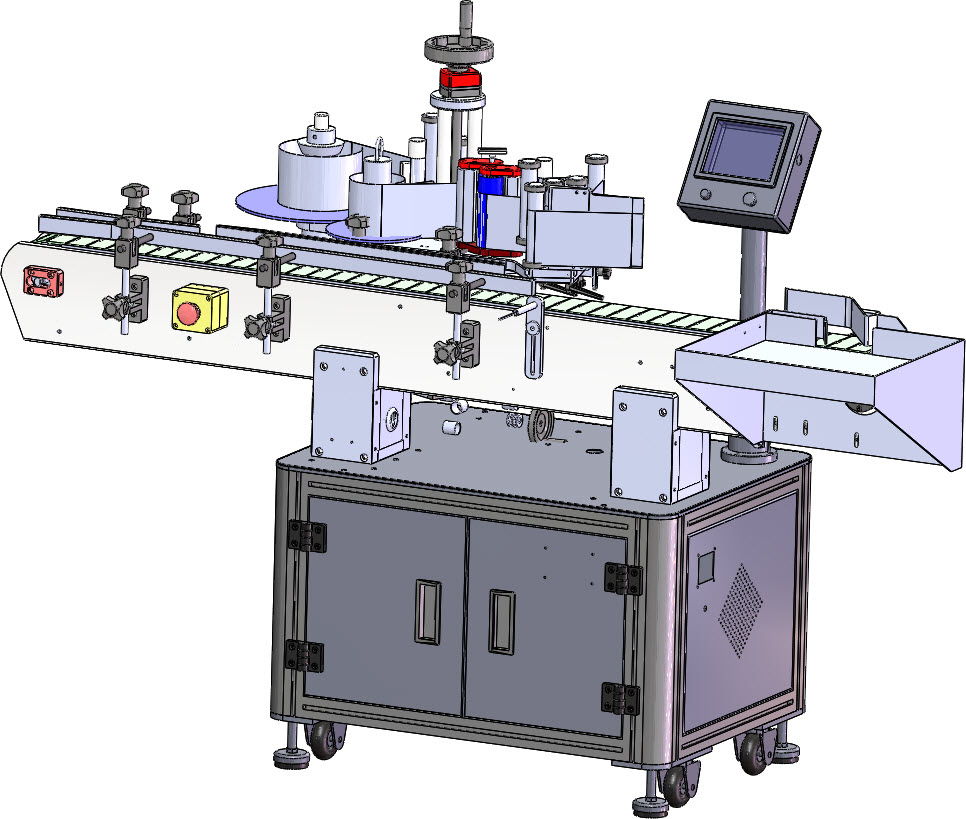 全自动贴标机3d图纸平面贴标签设备