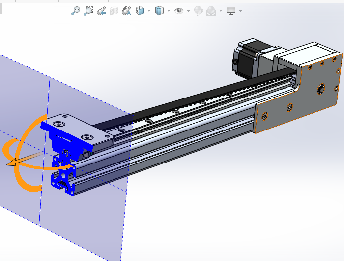 50同步带模组滑台型材同步带直线滑台直线电机模组3d全套图纸 Solidworks 2016 模型图纸下载 懒石网