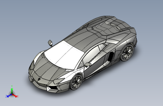 兰博基尼 Lamborghini Aventador模型外壳3D图纸