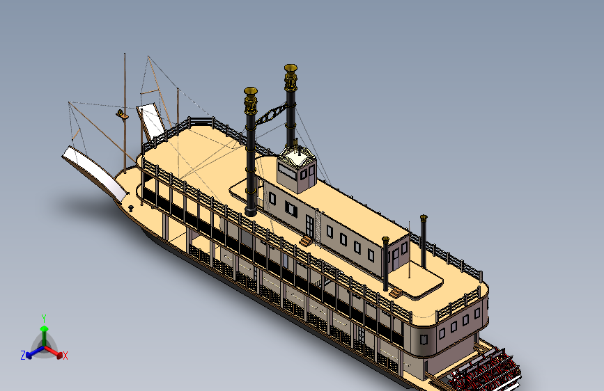 62--浆轮船3D模型图纸