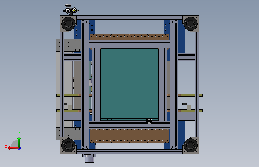 1000X1000mm贴片机详细3D图纸 背面视图