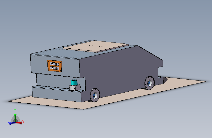 全向移动四驱agv小车 仓储物流导航自动引导小车3D图纸