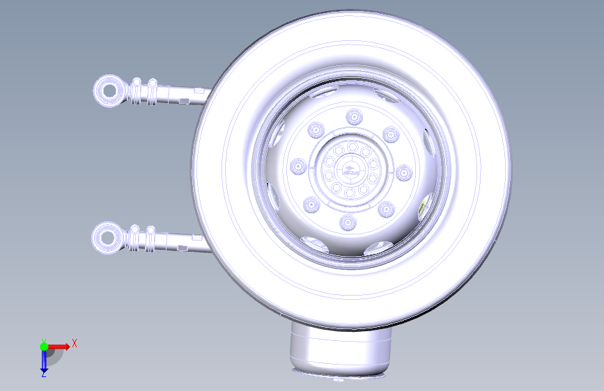 前桥三维模型catia 俯视图