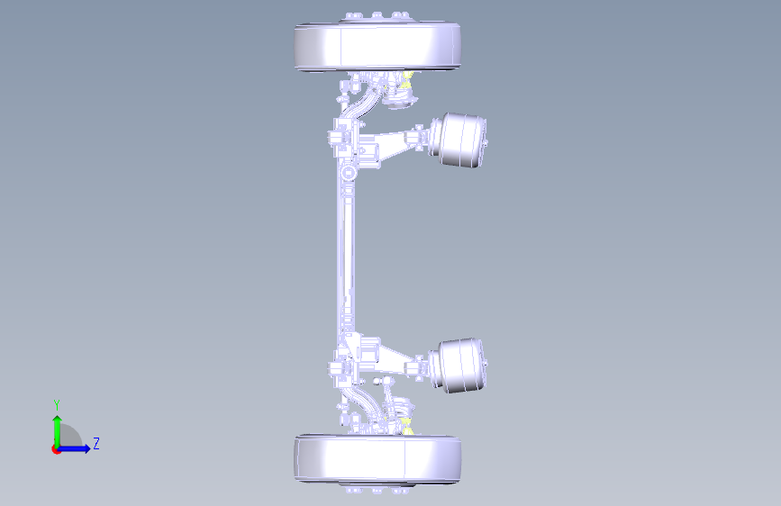前桥三维模型catia 左侧视图